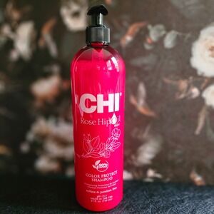 CHI Rose Hip Oil Blend Color Protect Shampoo - 25oz NEW - Vitamin C Antioxidants